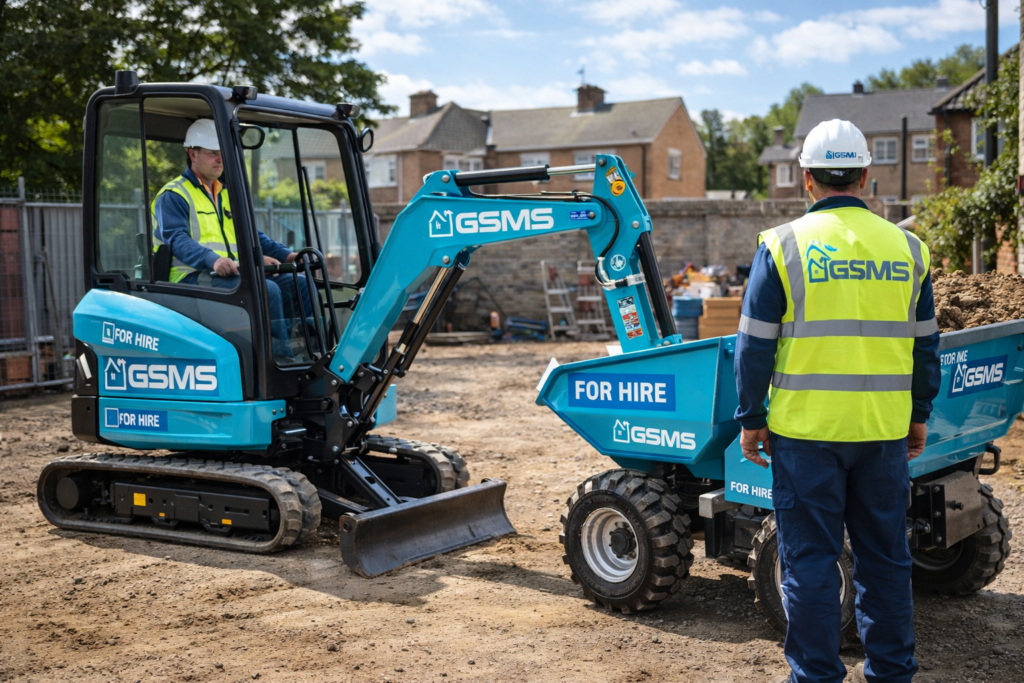 Mini Digger Hire London for construction and landscaping projects.