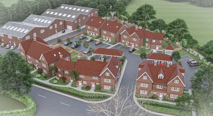 Residential development of 18 houses near Tonbridge, Kent (CGI)